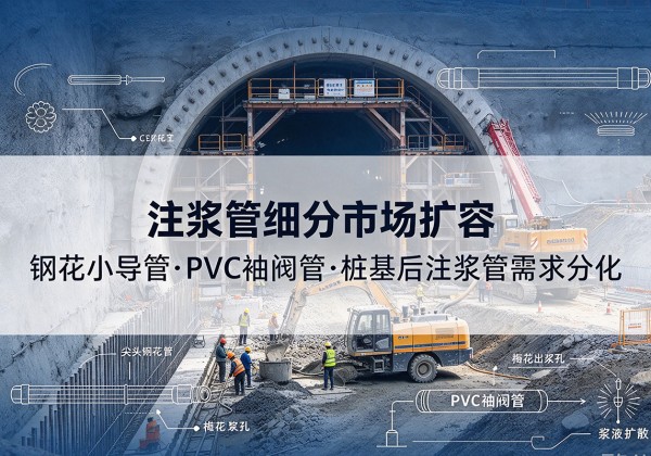 拉孜注浆管细分市场扩容，隧道钢花小导管、PVC 袖阀管、桩基后注浆管需求分化
